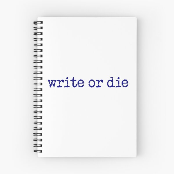 Item preview, write or die in navy designed and sold by TeaRoseWriter.