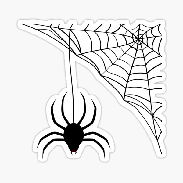 Corner Spider Web Decal Sticker 10 X 7 