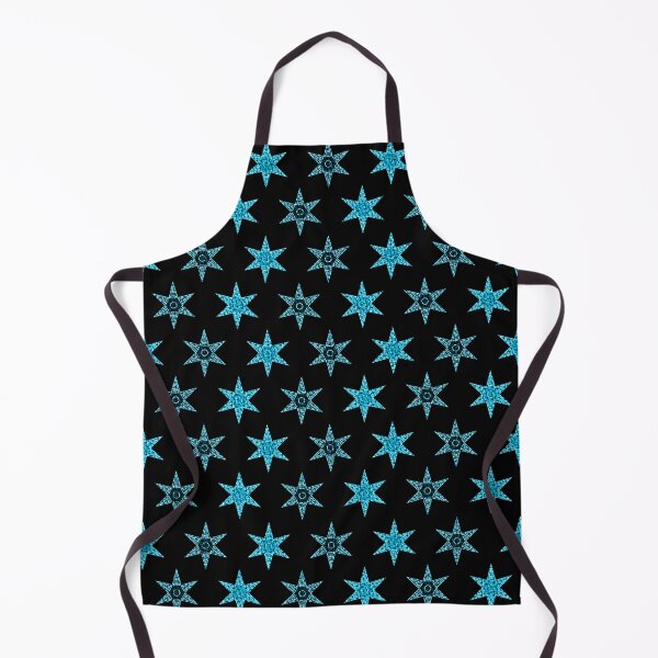 Item preview, star blue flower design black background designed and sold by Stéphane Thirion.
