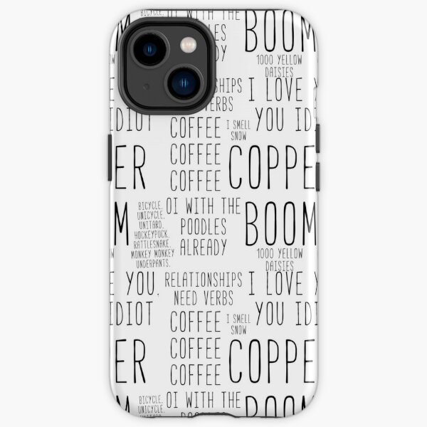 Coffee Coffee Coffee, Cooper Boom, Sticker Pack iPhone Tough Case