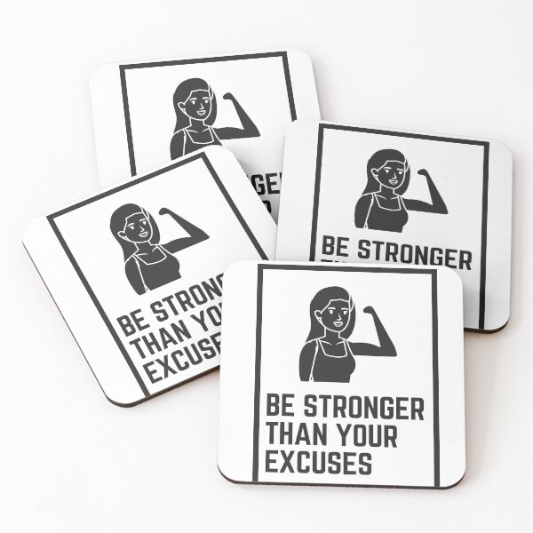 Item preview, Be Stronger than your excuses Gym Motivation  designed and sold by Six Deers.