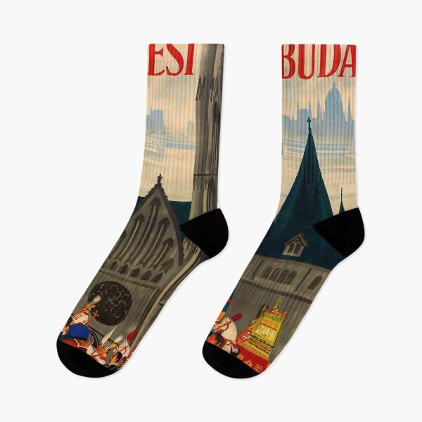 Item preview, Budapest retro poster designed and sold by CorasPosters.