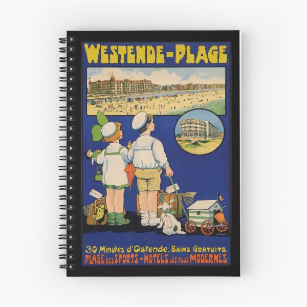 Item preview, Westende Plage retro poster designed and sold by CorasPosters.