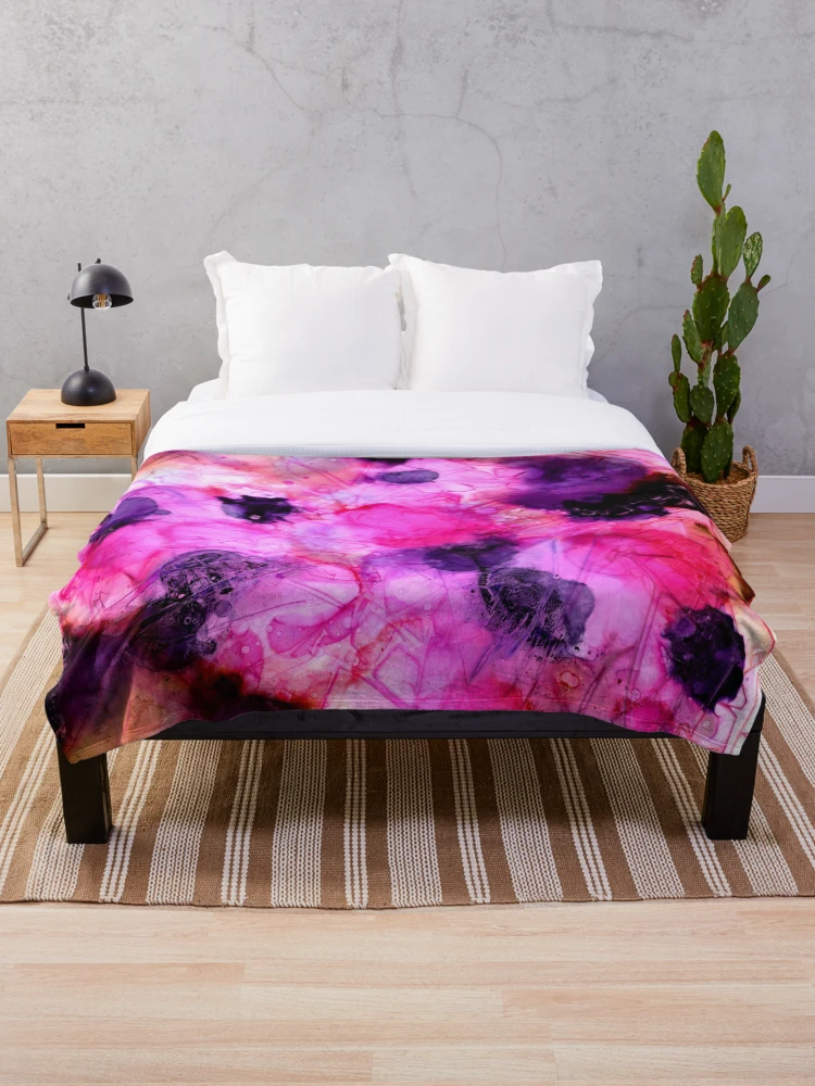 Thumbnail 1 of 6, Throw Blanket, Alcohol Ink Pop Rocks designed and sold by STEPHANIE BELLO.