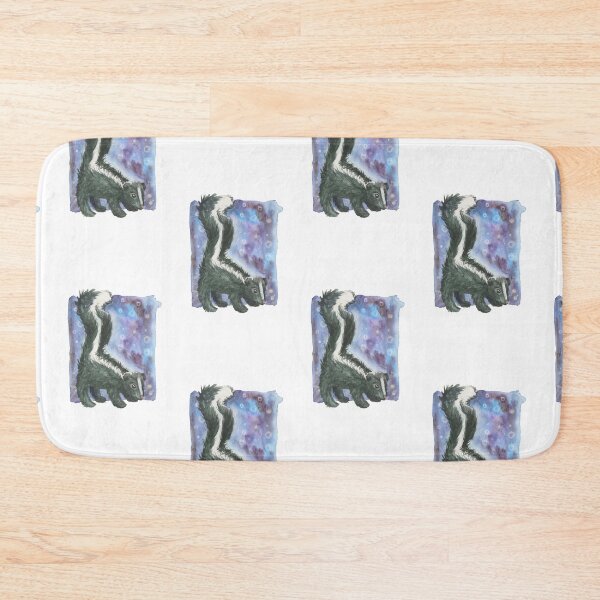 Item preview, Baby skunk on blue and purple galaxy background designed and sold by ChrisKrantzArt.