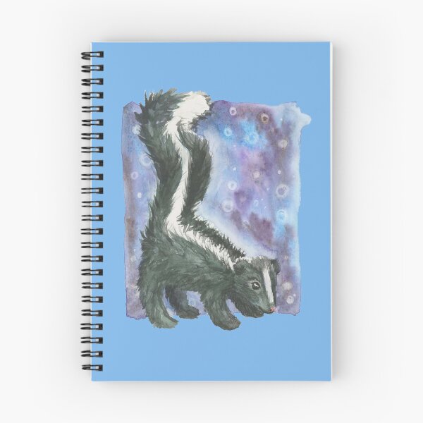 Item preview, Baby skunk on blue and purple galaxy background designed and sold by ChrisKrantzArt.