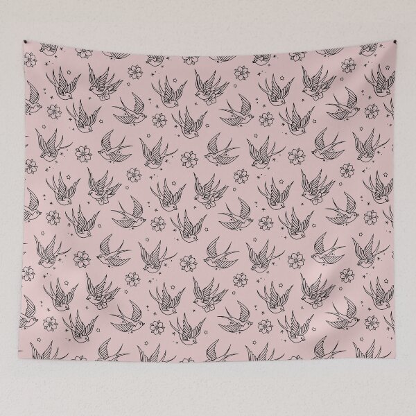 Item preview, Sparrows and Flowers Rose Quartz  designed and sold by SevenRelics.