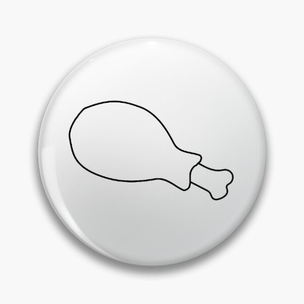 Item preview, Simple Chicken Drumstick Outline designed and sold by Line Design.
