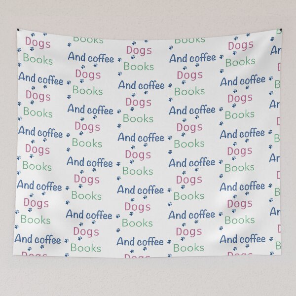 Item preview, Dogs books and coffee, I love them designed and sold by ArtMelly.