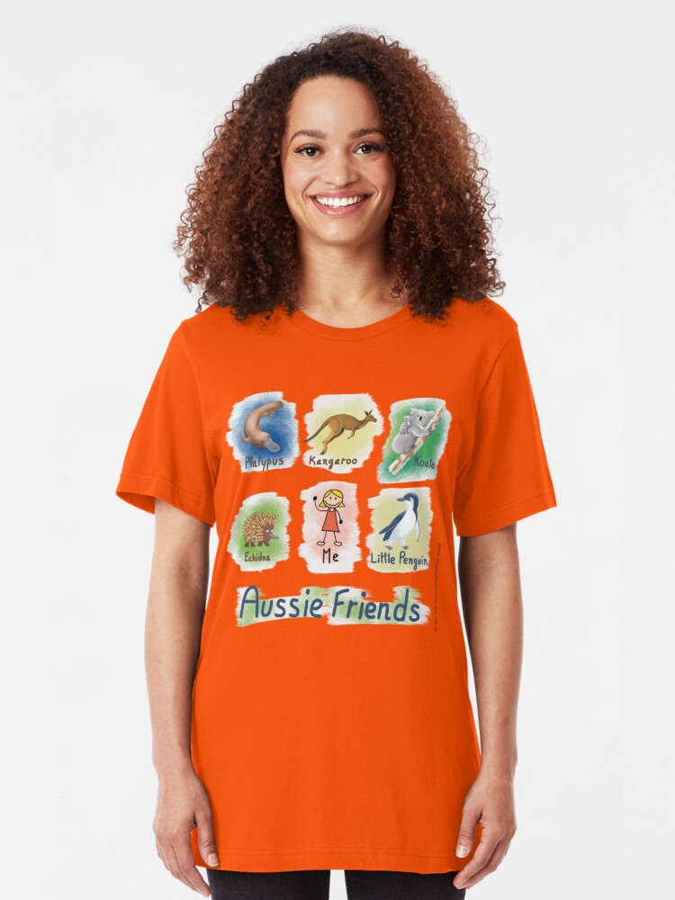 Alternate view of Me and My Aussie Friends - Girl Slim Fit T-Shirt