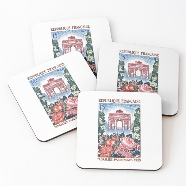 Item preview, 1959 FRANCE Paris Flower Show Postage Stamp designed and sold by retrographics.