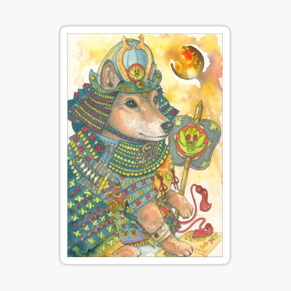 Samurai Shiba Sticker