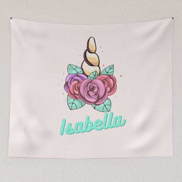 Artikelvorschau, Schönes Einhorn - Isabella Name entworfen und verkauft von piastrelli.