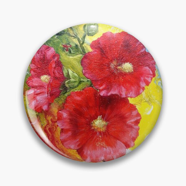 Item preview, RED HOLLYHOCK ABSTRACT FLOWER designed and sold by tretyak.