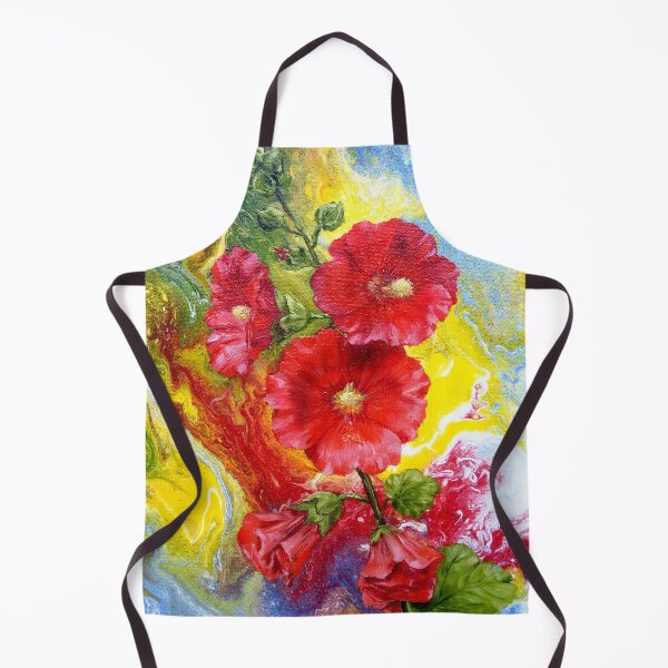 Item preview, RED HOLLYHOCK ABSTRACT FLOWER designed and sold by tretyak.