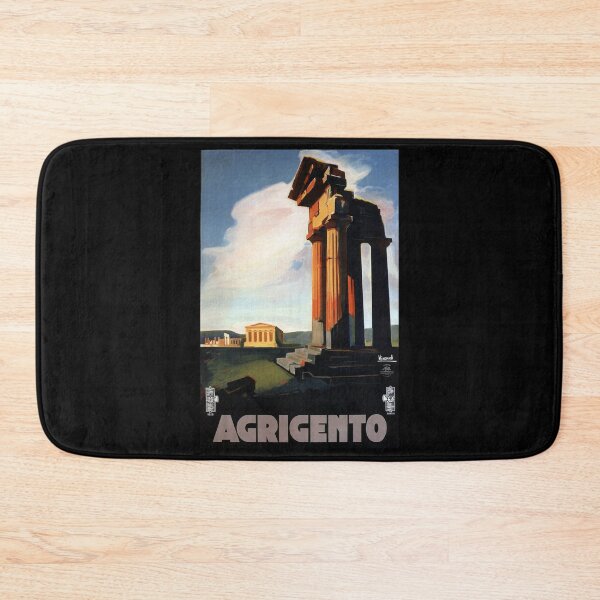 Item preview, Agrigento retro poster designed and sold by CorasPosters.