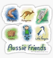 Me and My Aussie Friends - Boy Sticker