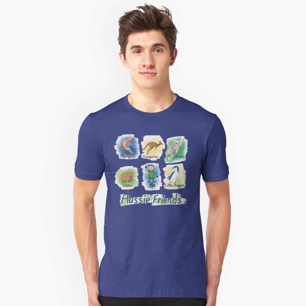 Me and My Aussie Friends - Boy Slim Fit T-Shirt