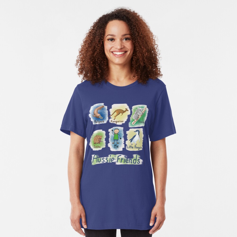 Me and My Aussie Friends - Boy Slim Fit T-Shirt