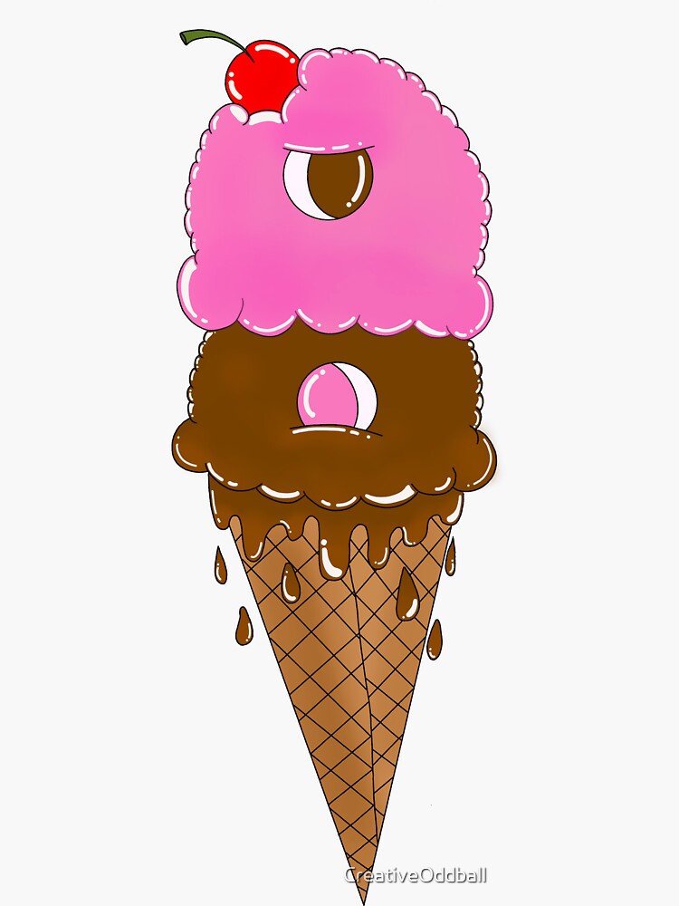 Ice Scream  Sticker for Sale by CreativeOddball