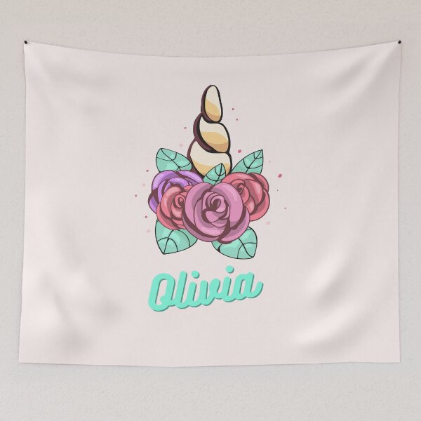 Item preview, Lovely Unicorn - Olivia name designed and sold by piastrelli.