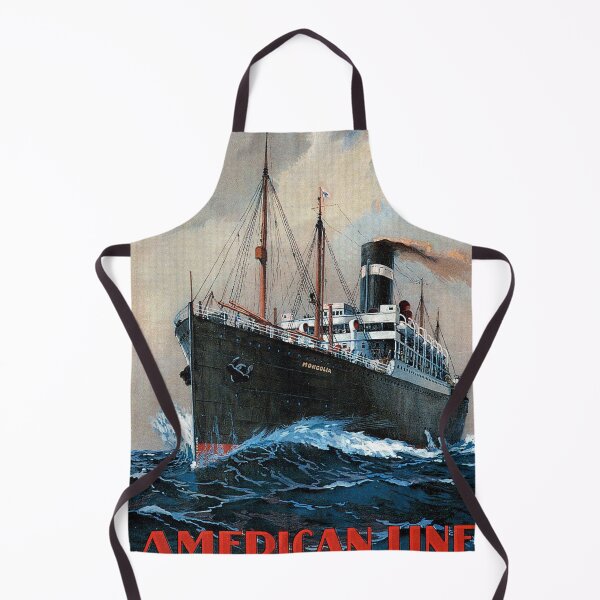 Item preview, American Line retro poster designed and sold by CorasPosters.
