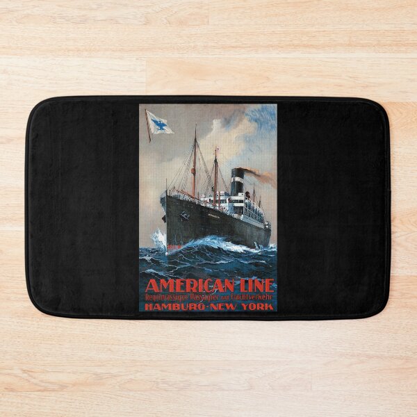 Item preview, American Line retro poster designed and sold by CorasPosters.