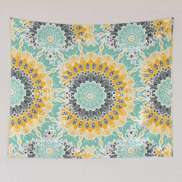 Item preview, Blue and Yellow Mandala Pattern designed and sold by kylll.