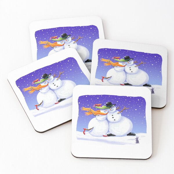 Artikelvorschau, Schneemann- und Schneefrauen-Tänzer entworfen und verkauft von Lyngianni.