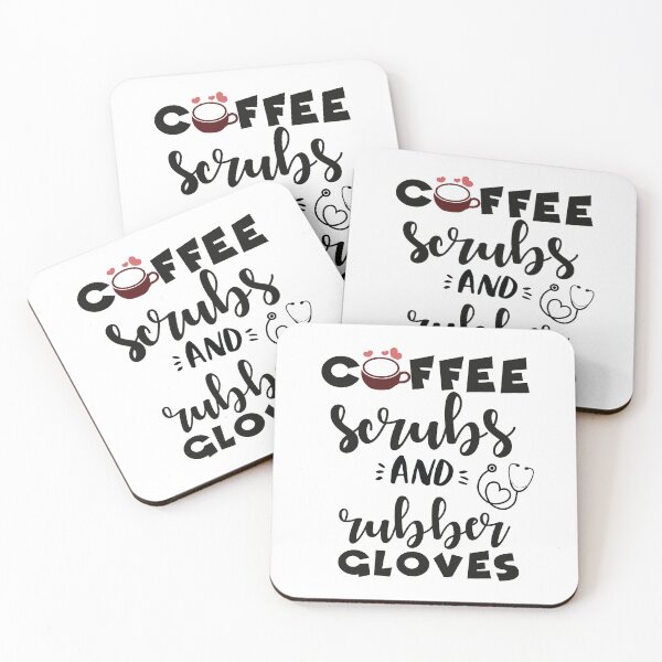 Item preview, Surgical Tech - Coffee Scrubs and Rubber Gloves designed and sold by tinypurpleland.