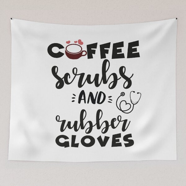 Item preview, Surgical Tech - Coffee Scrubs and Rubber Gloves designed and sold by tinypurpleland.