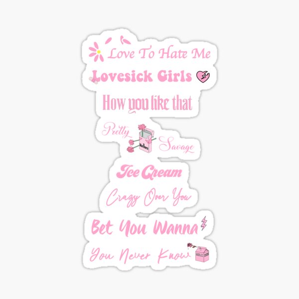 Blackpink Pretty Savage Stickers Redbubble