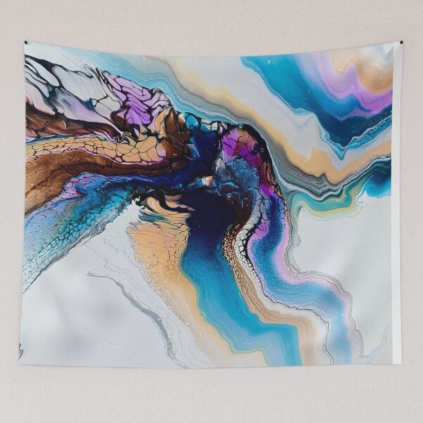 Item preview, Beautiful and Whimsical Rainbow Abstract Fluid Art Painting designed and sold by CrystalCoast.