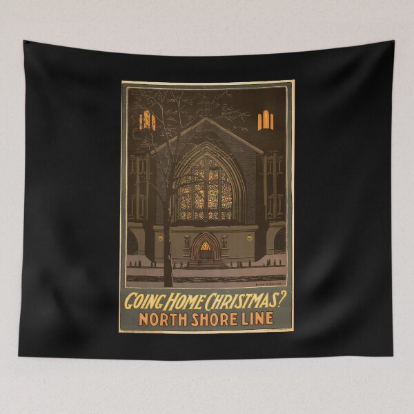 Item preview, Coming Home Christmas retro poster designed and sold by CorasPosters.