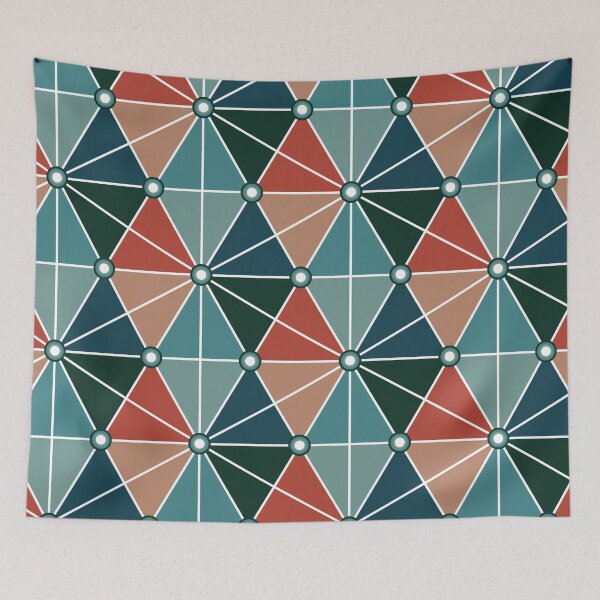 Item preview, Triangular Constellations Geometric Pattern – Retro 70s designed and sold by RoguePatterns.