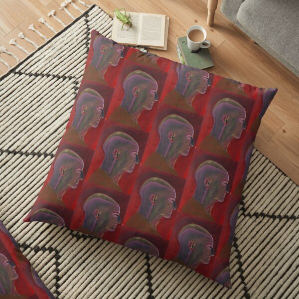 The Man In Fire Floor Pillow