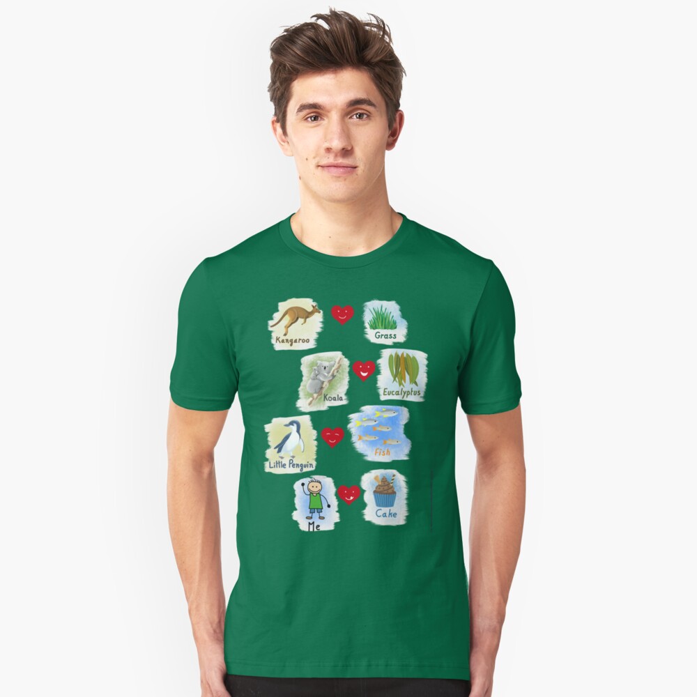 Aussie Friends love food - Boy Slim Fit T-Shirt