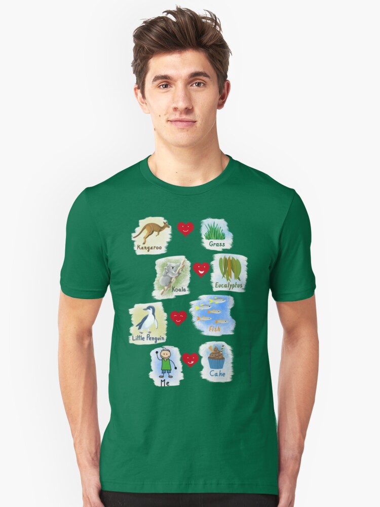 Alternate view of Aussie Friends love food - Boy Slim Fit T-Shirt