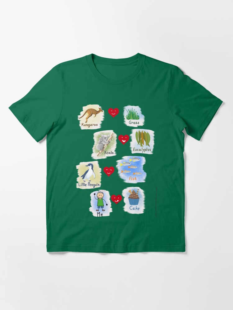 Alternate view of      Aussie Friends love food - Boy Essential T-Shirt