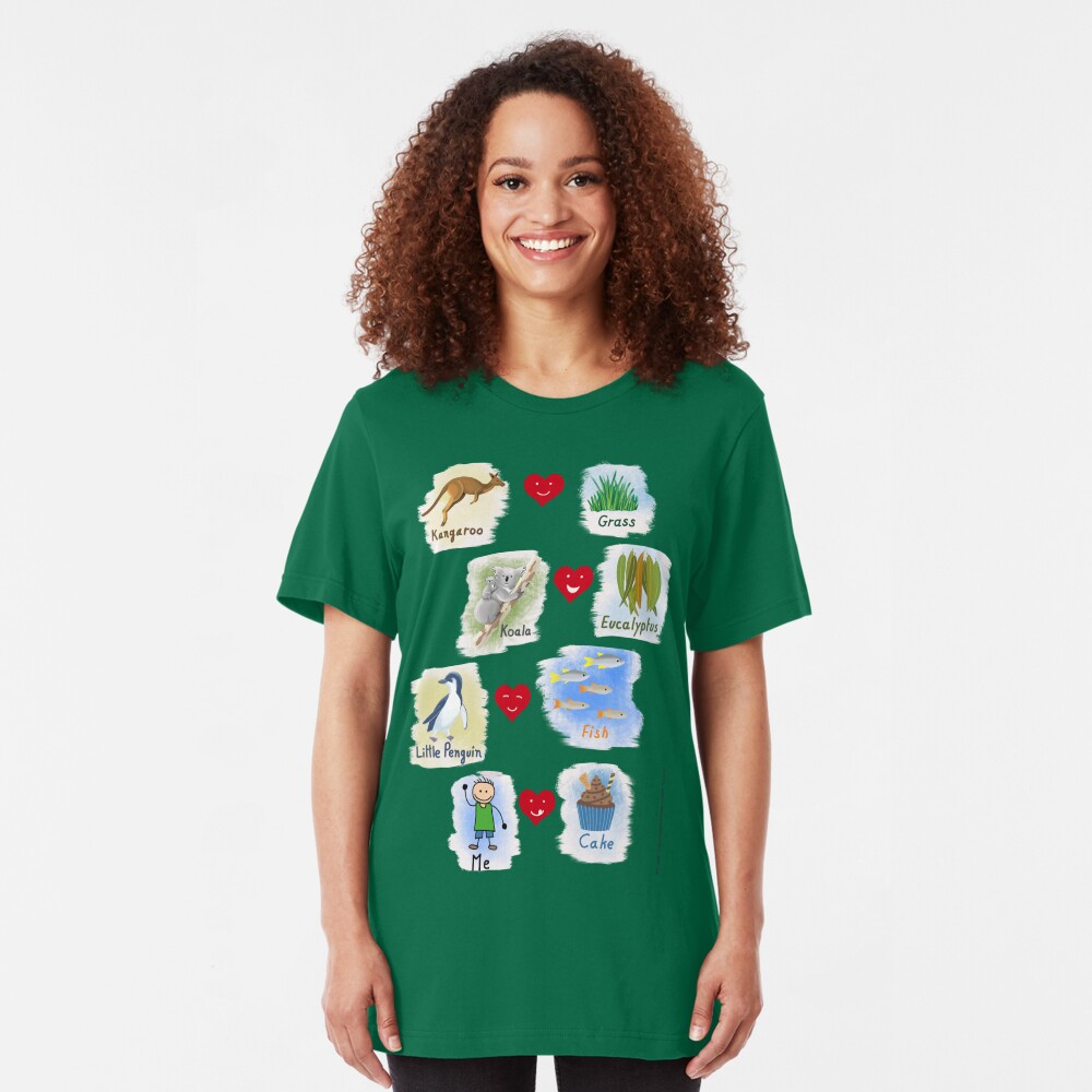 Aussie Friends love food - Boy Slim Fit T-Shirt