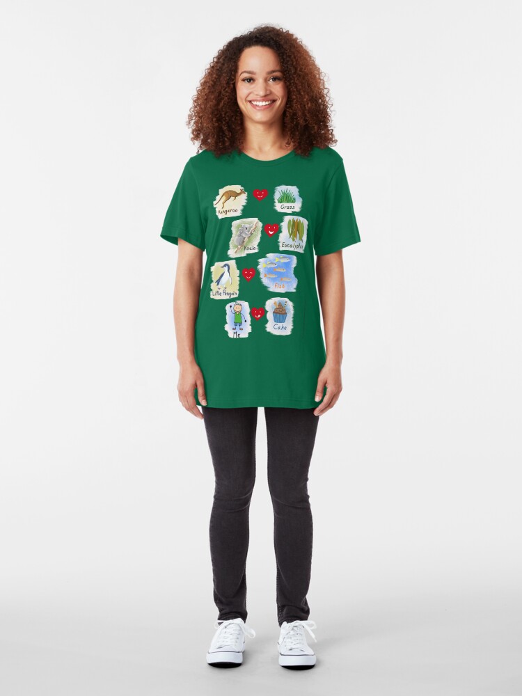Alternate view of Aussie Friends love food - Boy Slim Fit T-Shirt