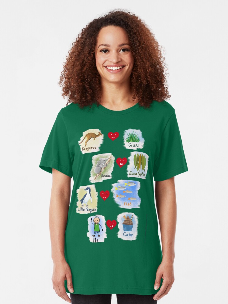Alternate view of Aussie Friends love food - Boy Slim Fit T-Shirt