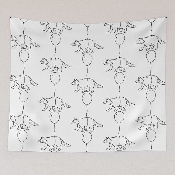 Item preview, Floating Raccoon Outline designed and sold by Line Design.