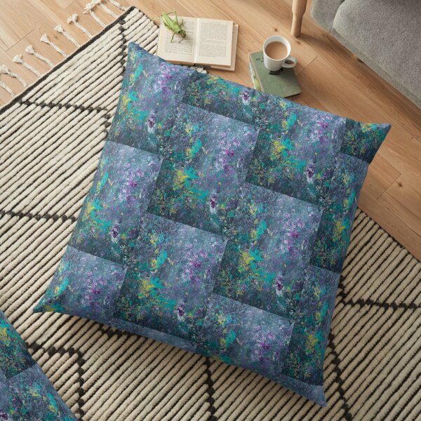 Pour Splatter Art Floor Pillow