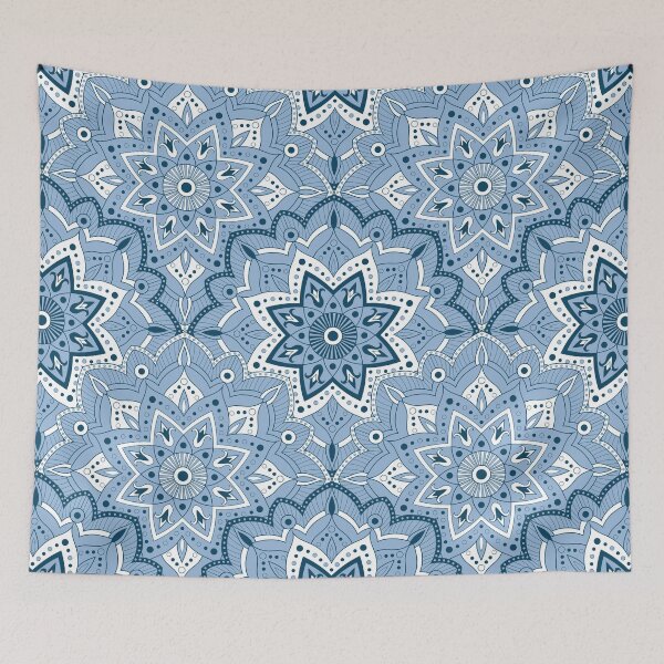 Item preview, Blue Boho Mandala Pattern designed and sold by kylll.