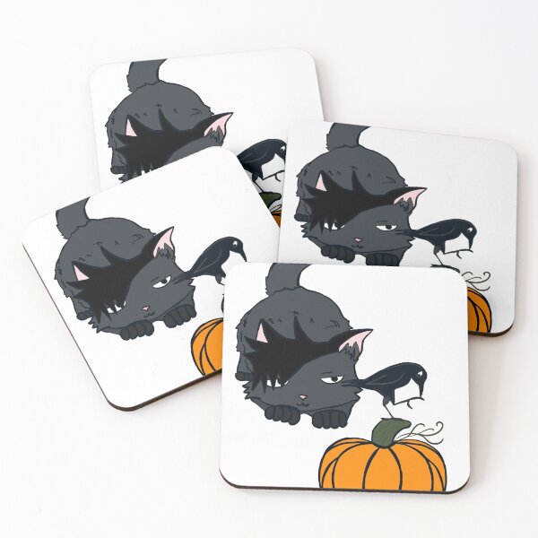 Item preview, Cute Cat Stalking a Crow, Kuroo Cat Stalking a Karasuno Crow designed and sold by kenzikreations.