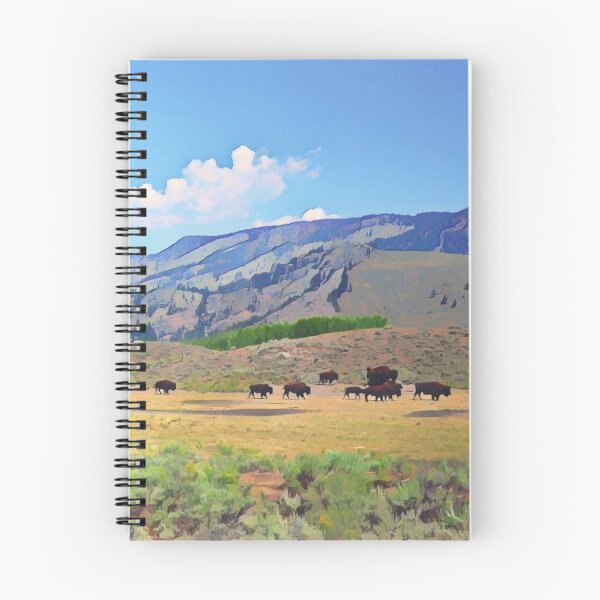 Item preview, Yellowstone Bison Herd Illustration designed and sold by tremendoustees.