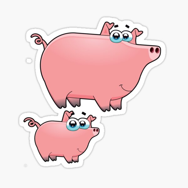 pig an piggy animal farm for kid Sticker