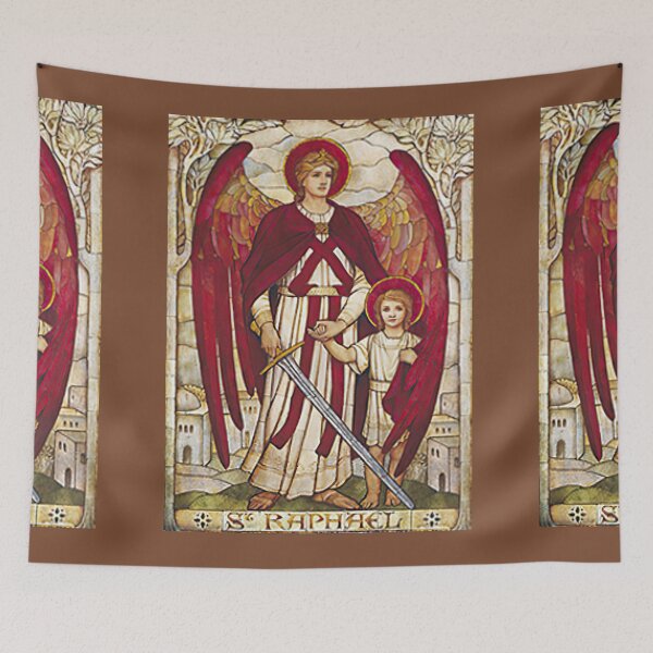 Item preview, St Raphael Rafael Angel Catholic Saint Archangel designed and sold by hispanicworld.
