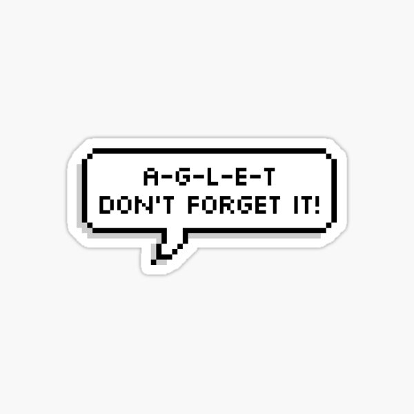 A-G-L-E-T Sticker